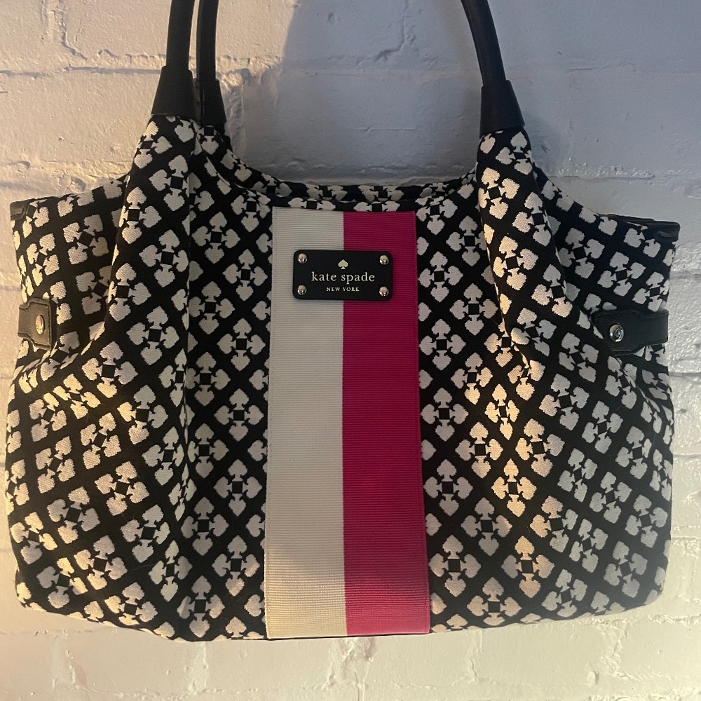 Kate Spade Signature Print Canvas Satchel